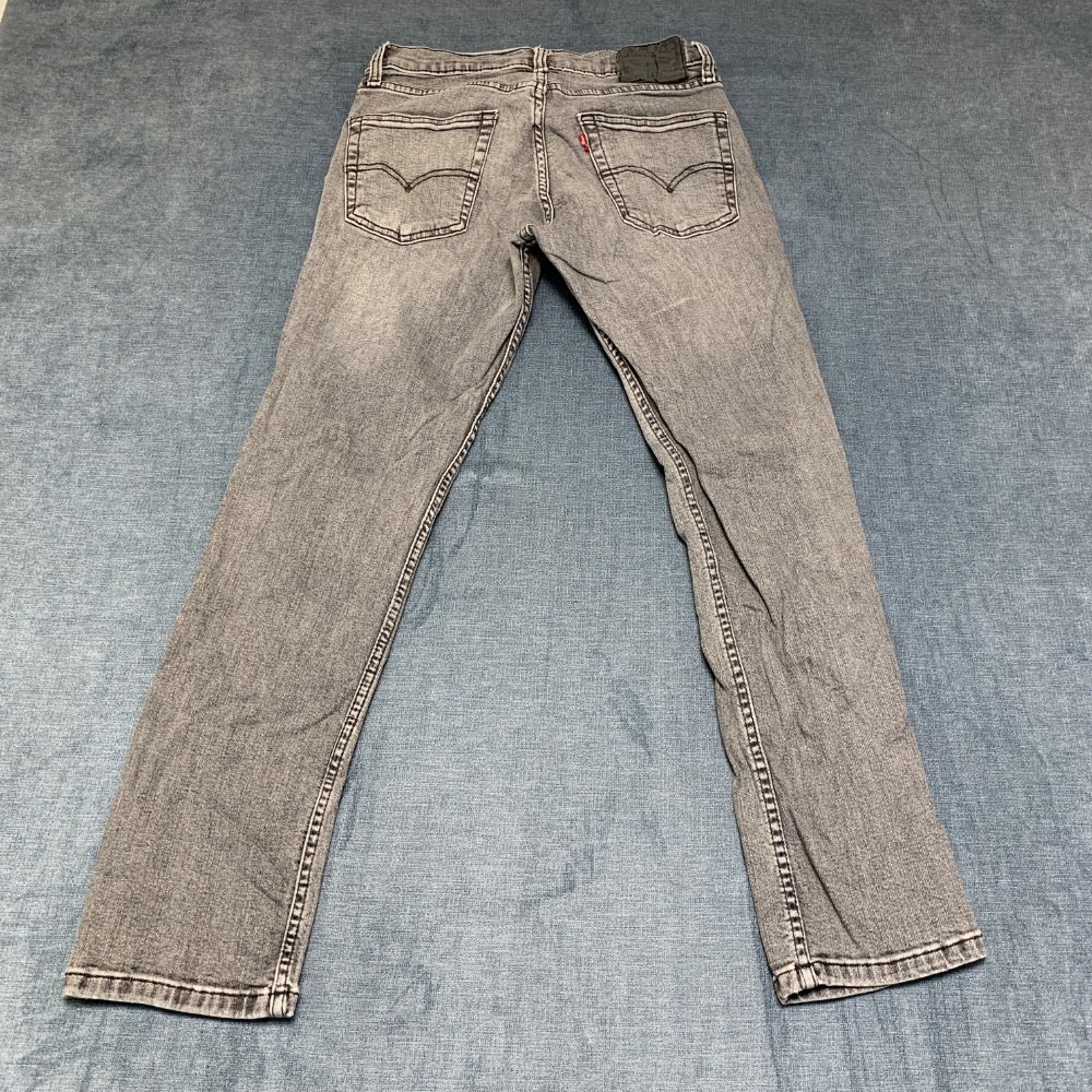 Levi's 511 Flex Jeans Mens 31x30 Gray Denim Stretch Light Wash Straight Leg